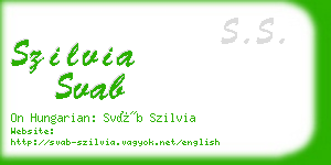 szilvia svab business card